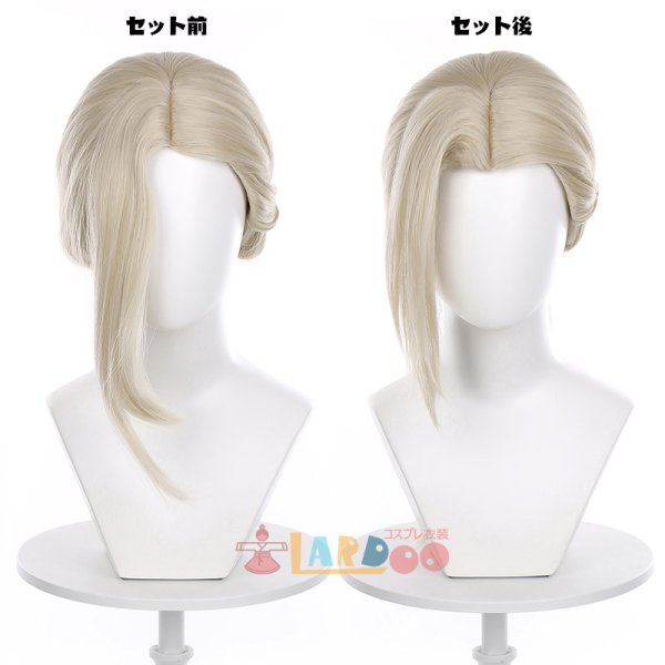 画像7: 羅小黒戦記２ ロシャオヘイセンキ ルーイエ 師姉 鹿野 コスプレウィッグ ネット付き 耐熱かつら (7)