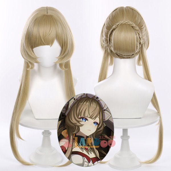 画像1: 原神 Genshin 「傀儡」サンドローネ  Sandrone コスプレウィッグ 未セット ネット付き 耐熱かつら (1)