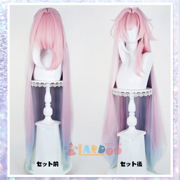 画像5: 崩壊スターレイル HonkaiStarRail キュレネ（記憶・氷）コスプレウィッグ タイプA 未セット ネット付き 耐熱かつら (5)