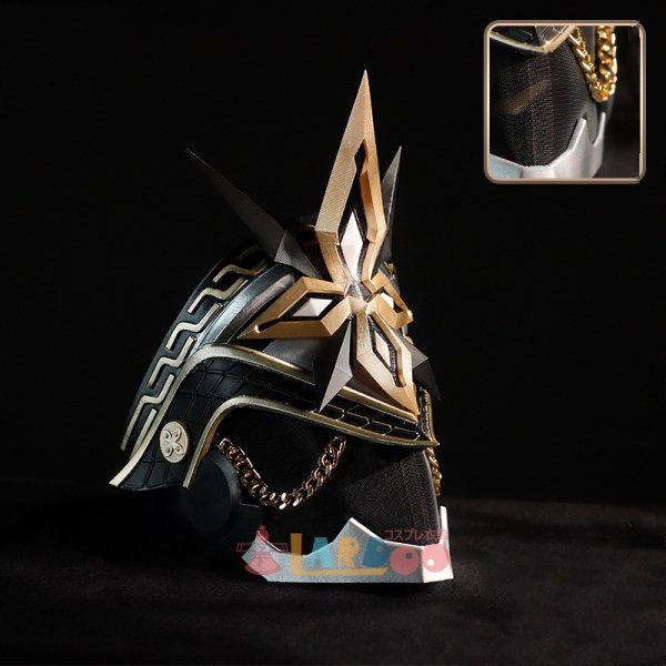 画像2: 原神 Genshin ファトゥス 「隊長」カピターノ ヘルメット マスク コスプレ道具 (2)