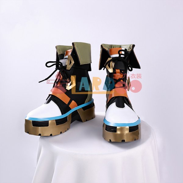 画像2: 原神 Genshin げんしん  ベネット「燃えろ！ラクガキ大冒険」コスプレ靴/シューズ (2)